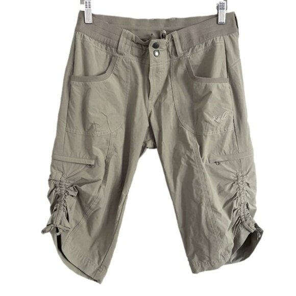 Kuhl Gray Durango Knicker Hiking Capri Shorts w/ Ruching - 6 - Picture 2 of 10